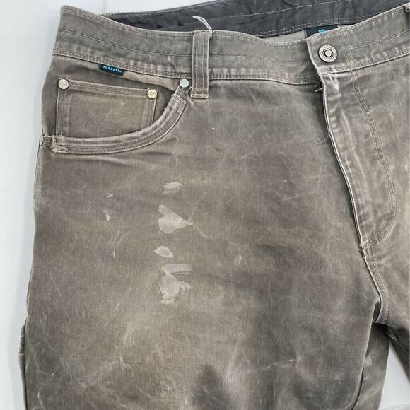 Kuhl Mens Classic Straight Jeans Brown Vintage Patina Dye Stretch Pocket 38 x 30 - Picture 6 of 12